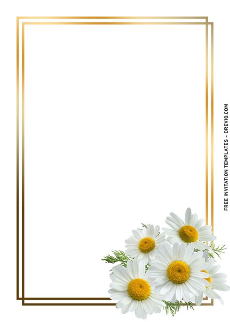 Minimalist Daisy Invitation