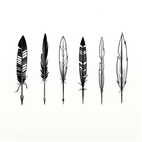 Minimalist Feather Tattoo Design