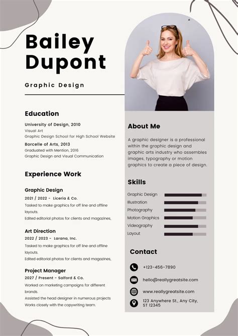 Minimalist Graphic Design Resume