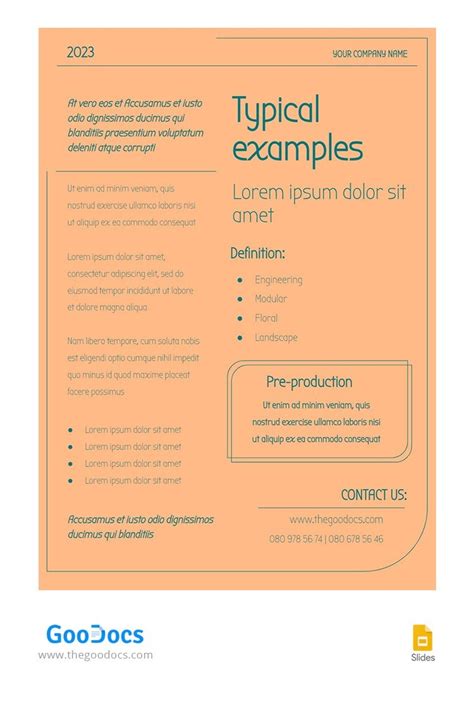 Minimalist handout template