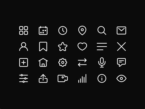 Minimalist icons for a simple look