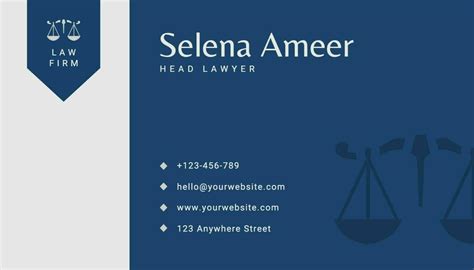 Minimalist Lawyer Business Card Template