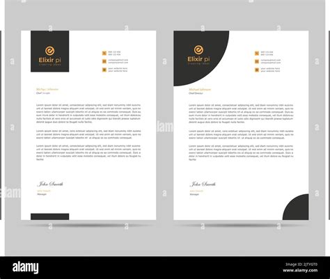 Minimalist letterhead template design