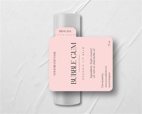 A minimalist lip gloss label template