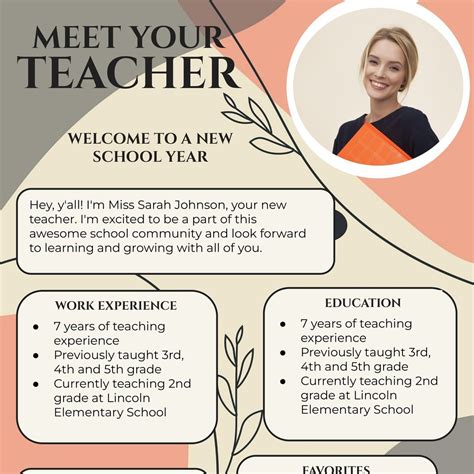 Minimalist Meet the Teacher Template