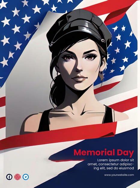 Minimalist Memorial Day Flyer Template