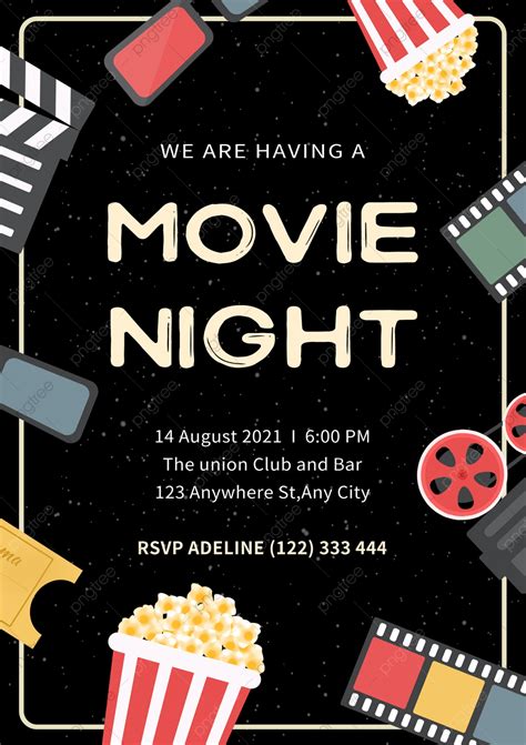 Minimalist Movie Night Poster Template