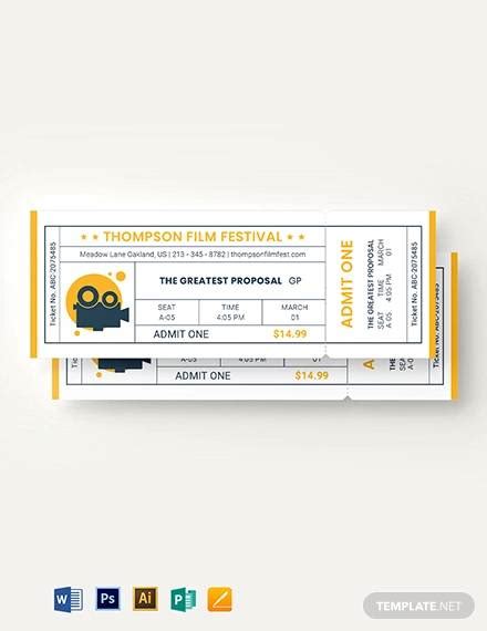 Minimalist Movie Ticket Template