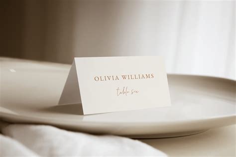 Minimalist place card template