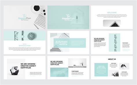 Minimalist PowerPoint template design inspiration