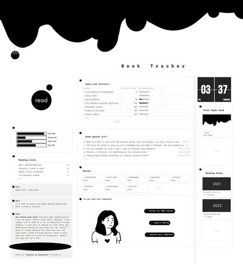 Minimalist reading template