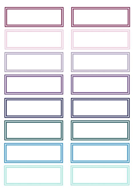 Minimalist Subject Label Template