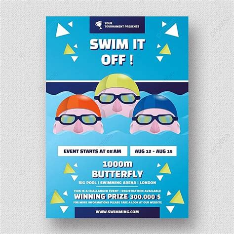 Minimalist Swimming Flyer Template