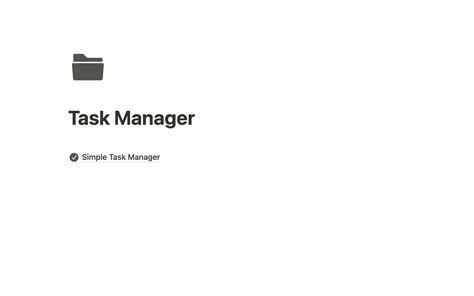 Minimalist Task Manager Template