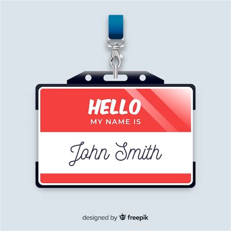 Minimalist Vertical Name Badge Template