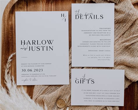 Minimalist Wedding Invitation Example