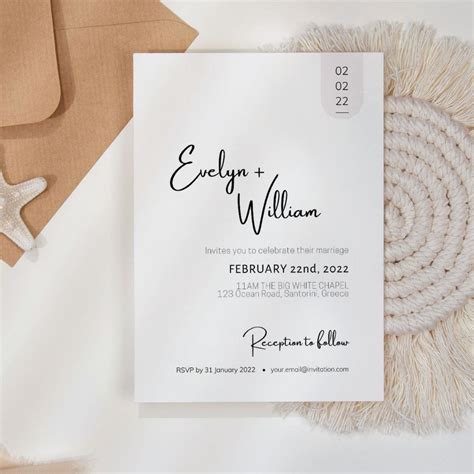 Minimalist Wedding Invitation Inspiration