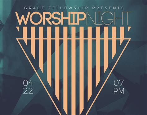 Minimalist Worship Night Flyer Example