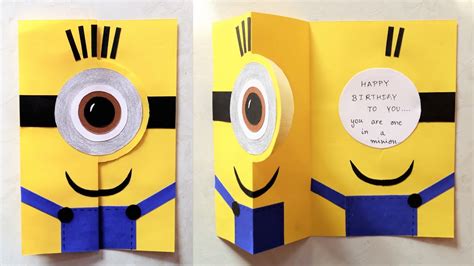 Minion birthday card ideas for kids