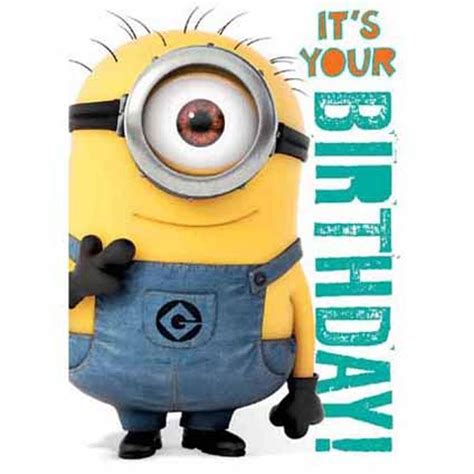 Minion birthday card printable