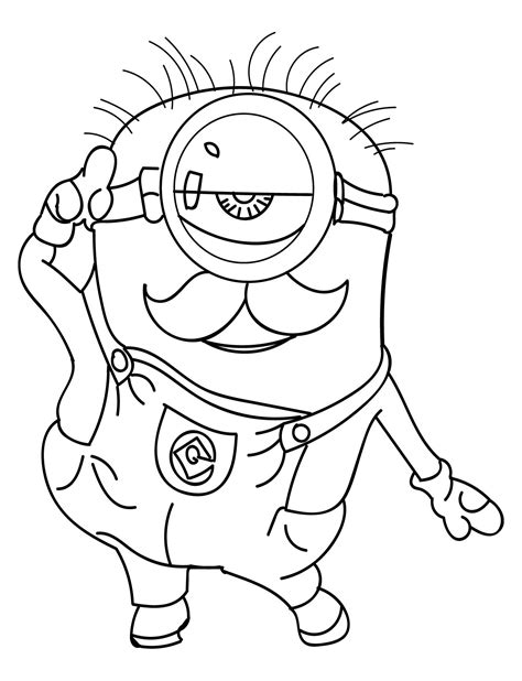 Minion characters coloring pages