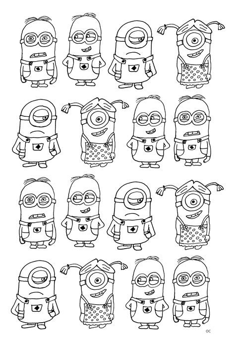 Minion coloring pages for kids