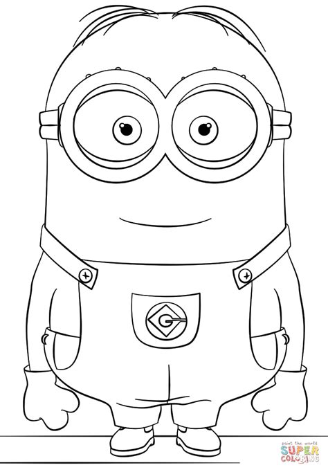 Minion Dave Coloring Page