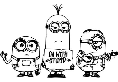 Minion Friends Coloring Page