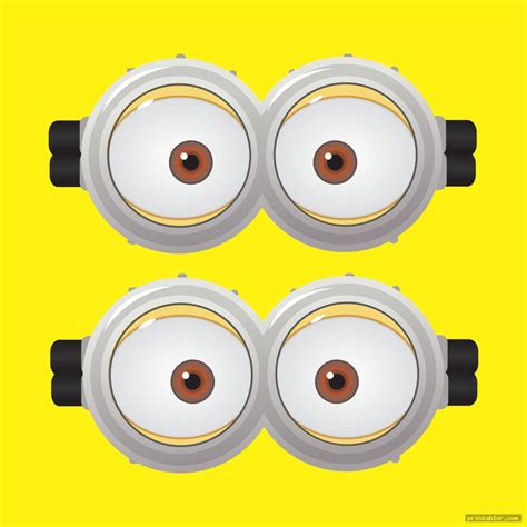 Minion Goggles Printable Template for Kids