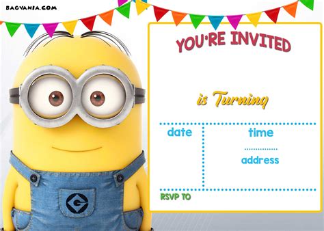 Minion Birthday Invitation Template