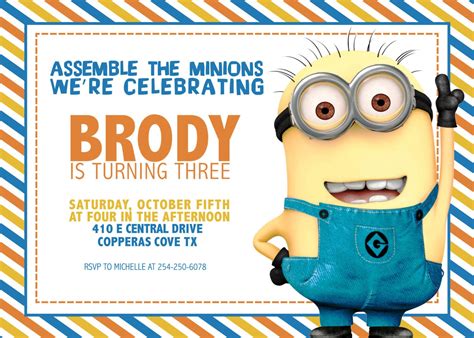 Minion Party Invitation Templates