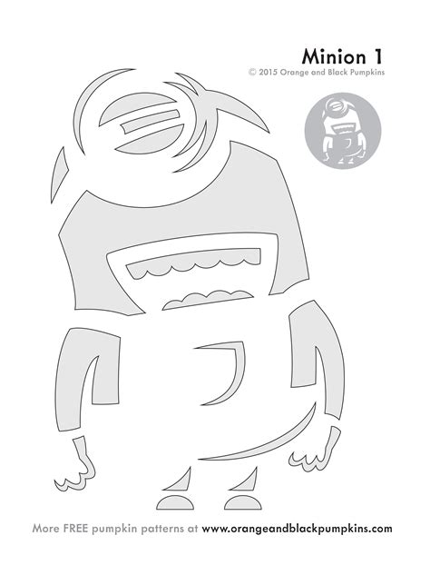 Minion Pumpkin Carving Template 6