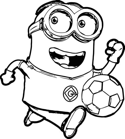 Minion Soccer Coloring Page