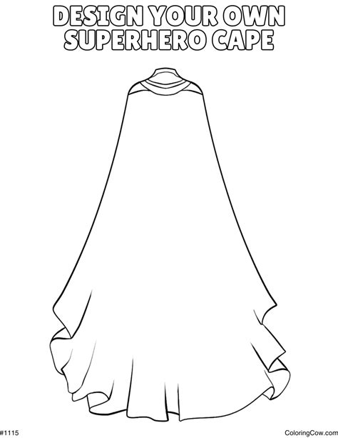 Minion Superhero Cape Coloring Page