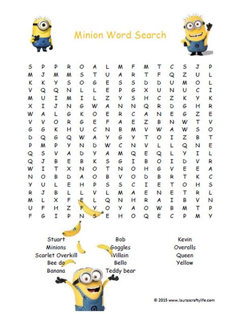 Minion Word Search