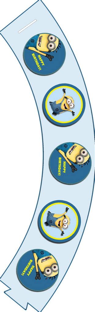 Minions Cupcake Wrapper Template