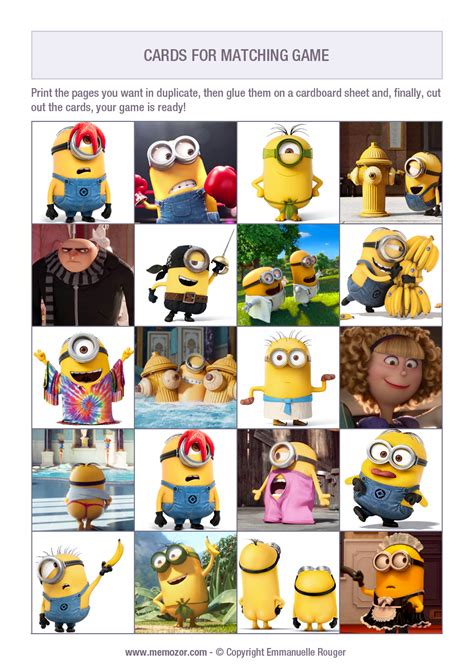 Minions printable games