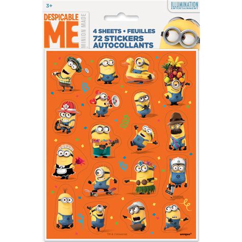 Minions stickers and sticker sheets