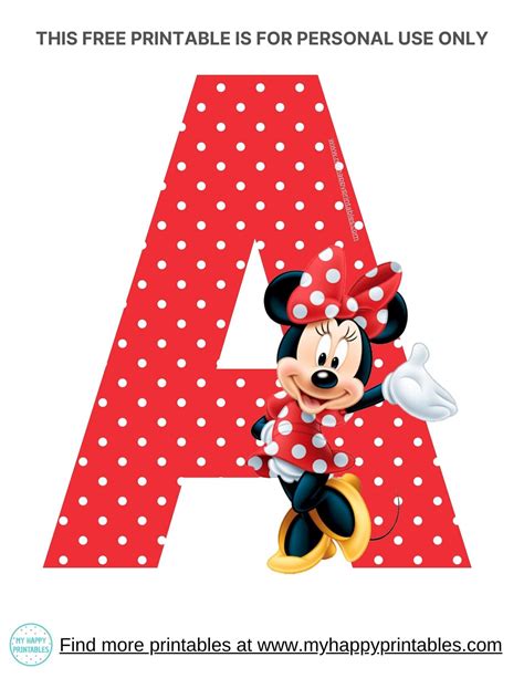 Minnie Mouse Alphabet Activities for Kids