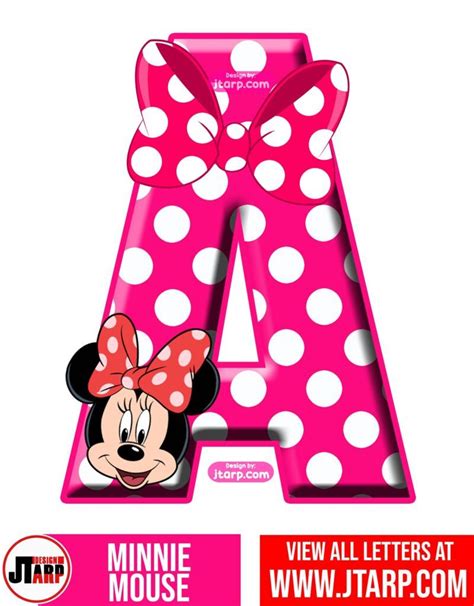 Minnie Mouse Alphabet Printables A to Z