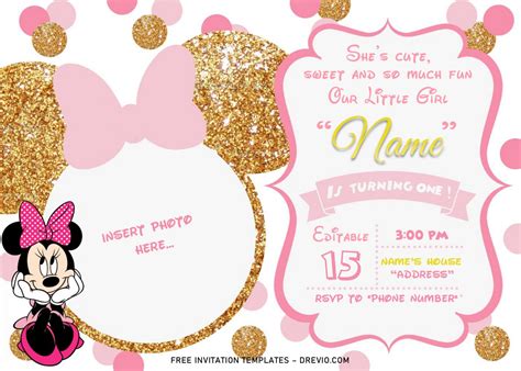 Minnie Mouse Baby Shower Invitation Template Gallery