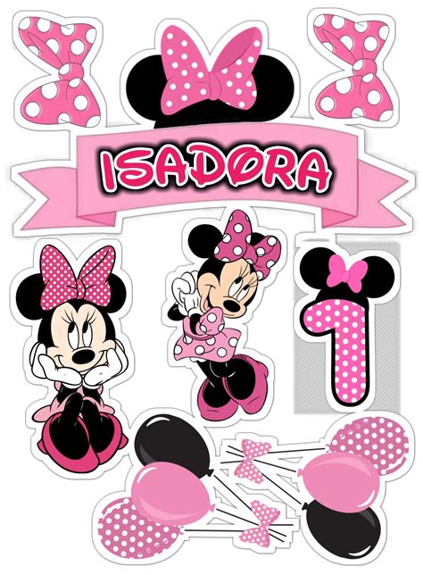 Minnie Mouse Cake Topper Template 1