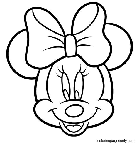 Minnie Mouse coloring pages with bows