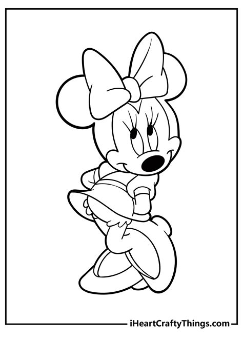 Minnie Mouse coloring pages free printables