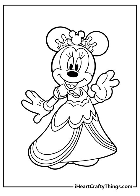 Minnie Mouse coloring pages free printables