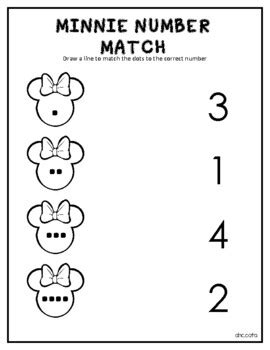 Minnie Mouse counting activities