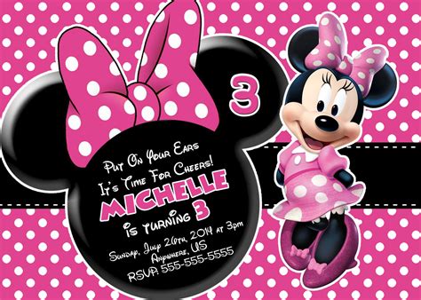 Minnie Mouse Free Invitation Templates