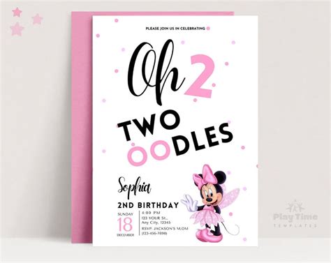 Classic Minnie Mouse Invitation Template