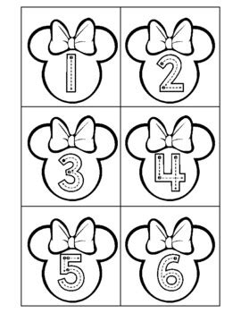 Minnie Mouse Number Tracing Sheet