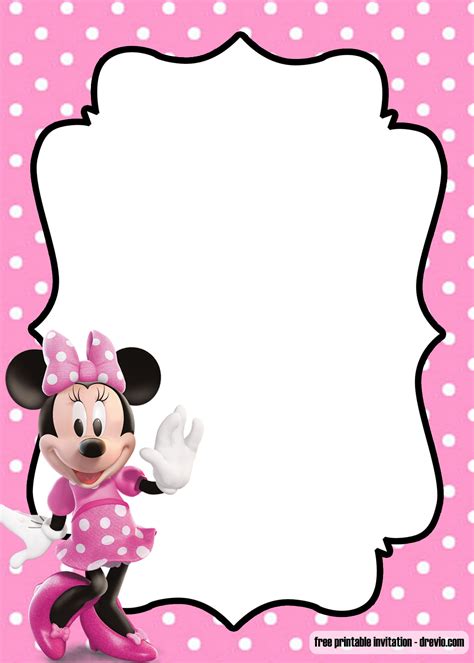 Minnie Mouse Polka Dot Invitation Template